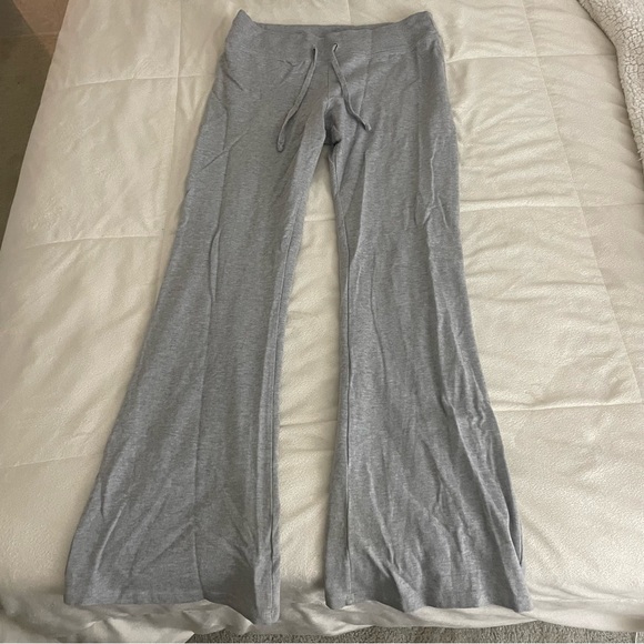 Brandy Melville Pants - Brandy Melville Grey Flare Sweatpants